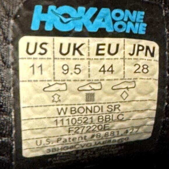Hoka One One Shoes Womens Size 11 Black Bondi SR Slip Resistant Nursing - Picture 10 of 10